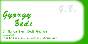 gyorgy bedi business card