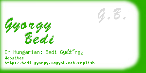 gyorgy bedi business card